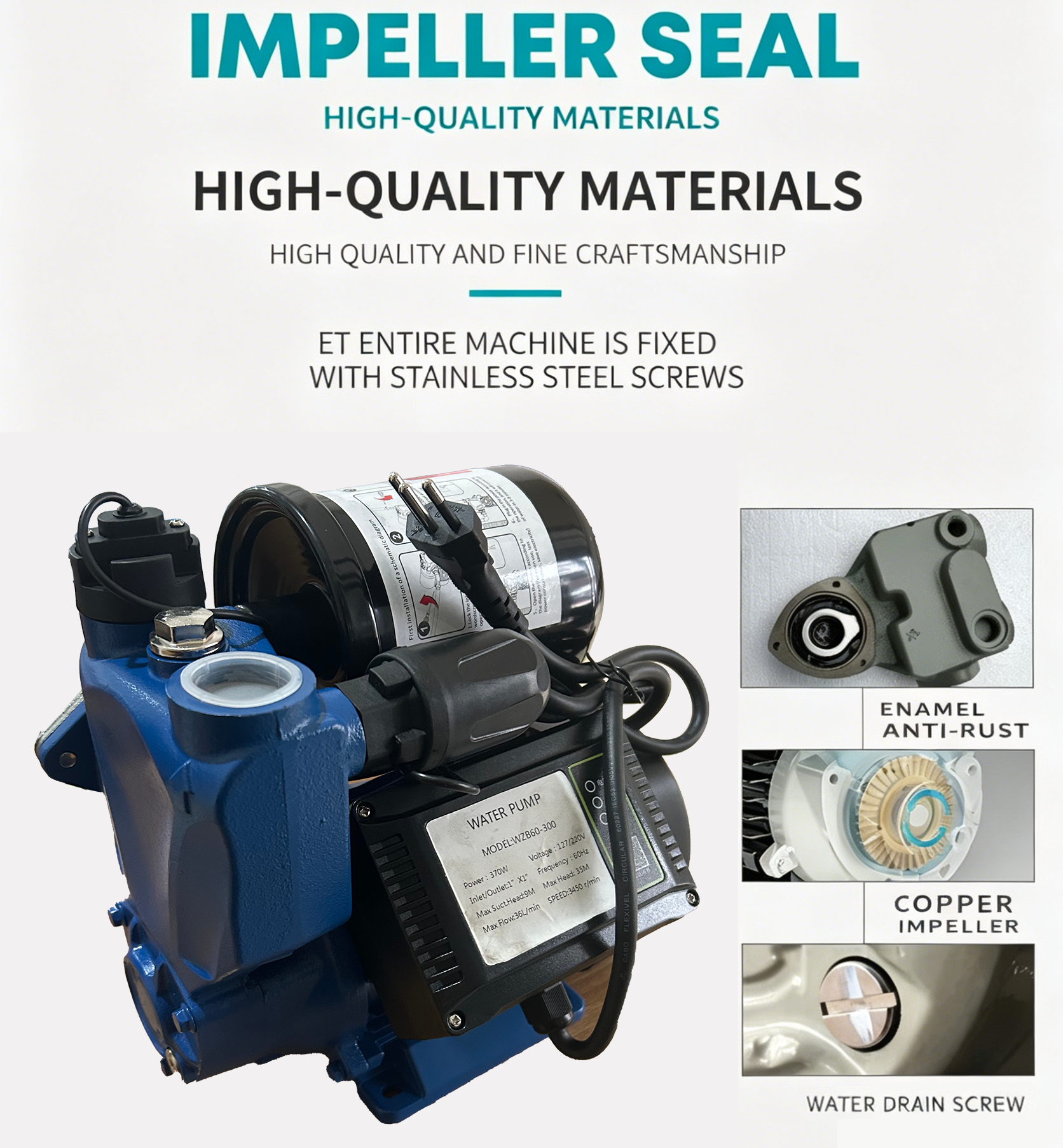 ASP Series Dual Voltage Self-Priming Booster Pump